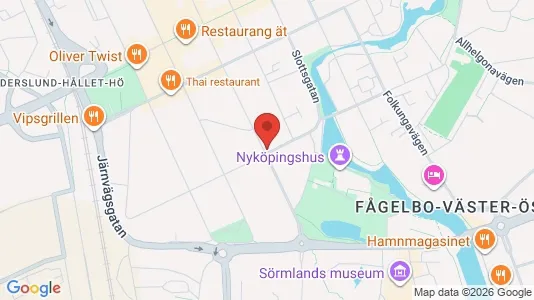 Bostadsrätter till salu i Nyköping - kort over placeringen