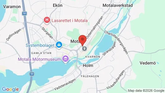 Lägenheter att hyra i Motala - kort over placeringen