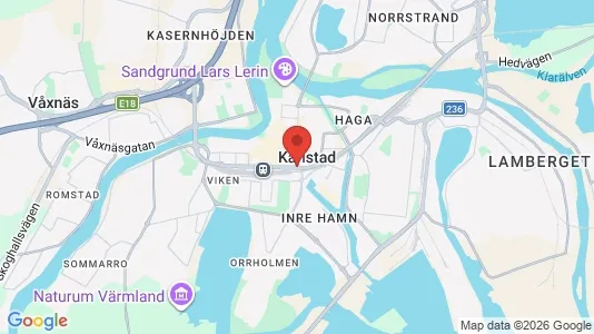 Lägenheter att hyra i Karlstad - kort over placeringen