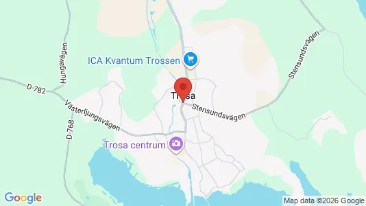 Lägenheter att hyra i Trosa - kort over placeringen