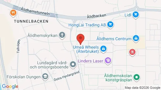 Lägenheter att hyra i Umeå - kort over placeringen