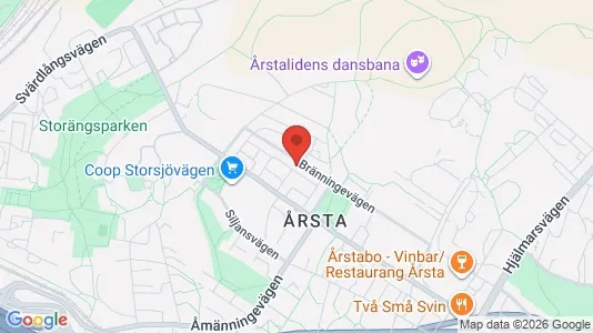 Lägenheter att hyra i Hammarbyhamnen - kort over placeringen