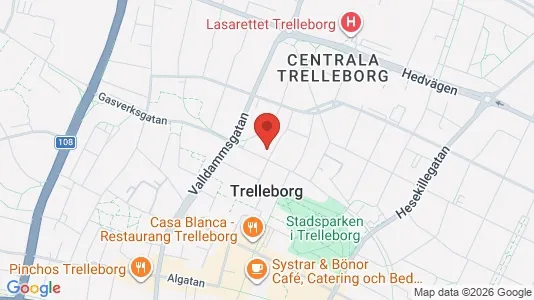 Lägenheter att hyra i Trelleborg - kort over placeringen