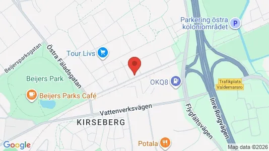 Lägenheter att hyra i Kirseberg - kort over placeringen