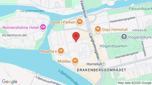 Bostadsrätter till salu i Södermalm - kort over placeringen