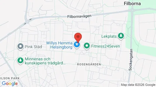 Lägenheter att hyra i Helsingborg - kort over placeringen