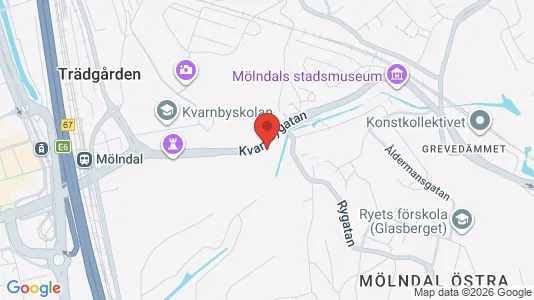 Lägenheter till salu i Mölndal - kort over placeringen