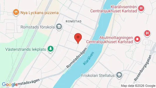 Lägenheter att hyra i Karlstad - kort over placeringen