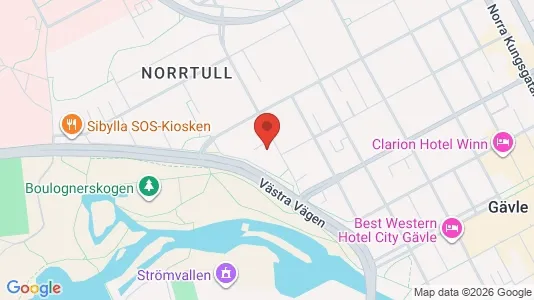 Lägenheter att hyra i Gävle - kort over placeringen