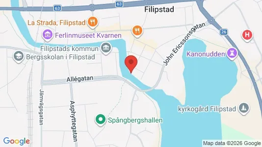 Bostadsrätter till salu i Filipstad - kort over placeringen