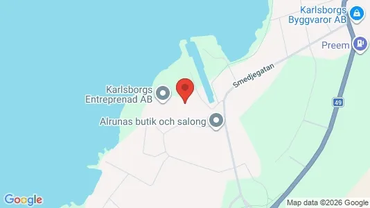 Bostadsrätter till salu i Karlsborg - kort over placeringen