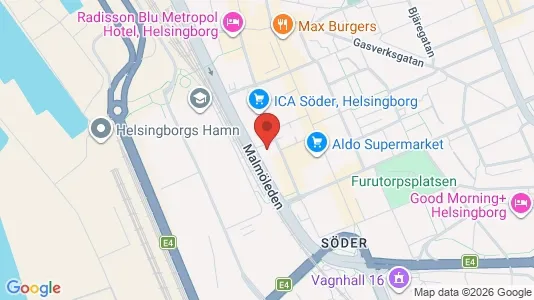 Lägenheter att hyra i Helsingborg - kort over placeringen