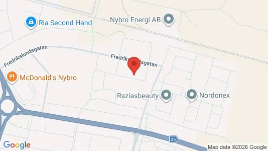 Lägenheter att hyra i Nybro - kort over placeringen