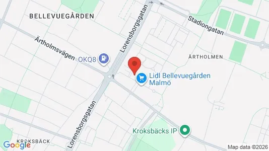 Lägenheter att hyra i Malmö Centrum - kort over placeringen