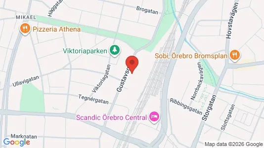 Lägenheter att hyra i Örebro - kort over placeringen