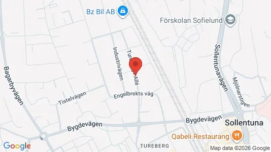 Lägenheter att hyra i Sollentuna - kort over placeringen