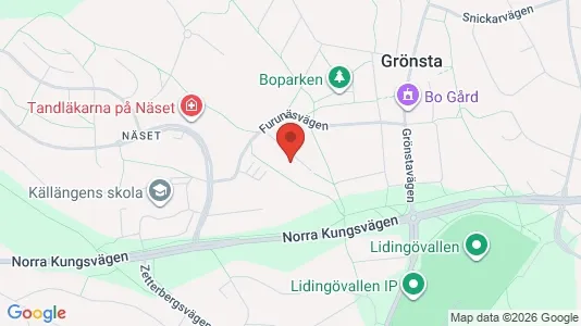 Lägenheter till salu i Lidingö - kort over placeringen