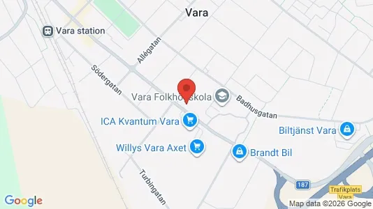 Lägenheter att hyra i Vara - kort over placeringen