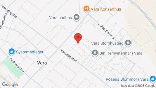 Lägenheter att hyra i Vara - kort over placeringen