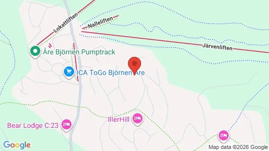 Lägenheter till salu i Åre - kort over placeringen