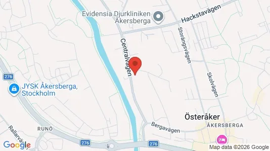 Bostadsrätter till salu i Österåker - kort over placeringen