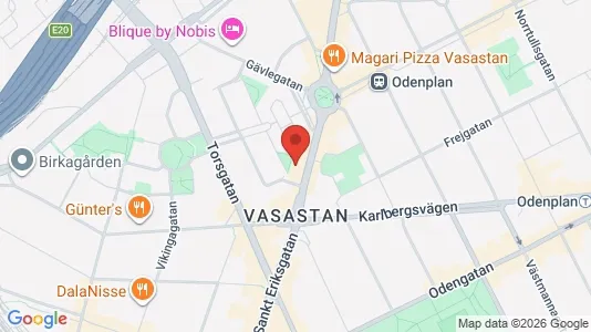 Bostadsrätter till salu i Vasastan - kort over placeringen