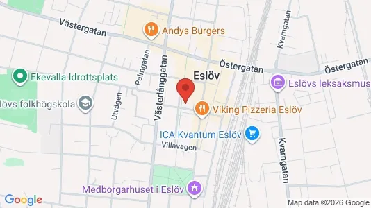 Bostadsrätter till salu i Eslöv - kort over placeringen