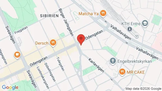 Bostadsrätter till salu i Östermalm - kort over placeringen
