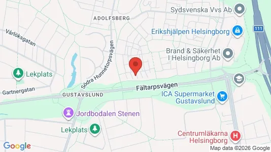 Bostadsrätter till salu i Helsingborg - kort over placeringen