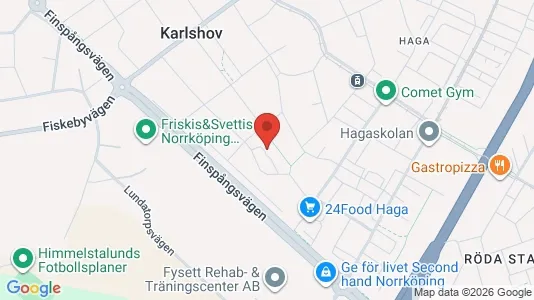 Lägenheter till salu i Norrköping - kort over placeringen
