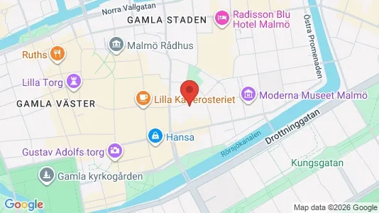 Lägenheter till salu i Malmö Centrum - kort over placeringen