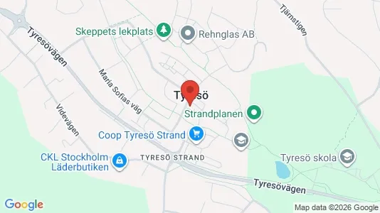 Lägenheter till salu i Tyresö - kort over placeringen