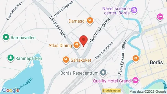 Lägenheter att hyra i Borås - kort over placeringen