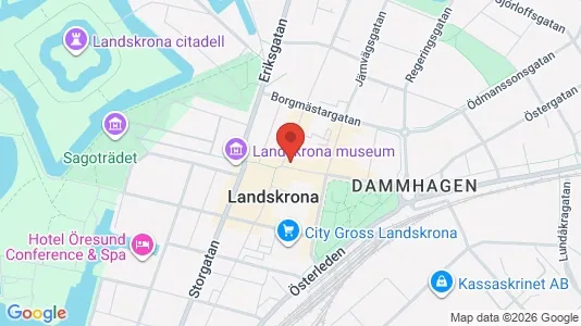 Lägenheter att hyra i Landskrona - kort over placeringen