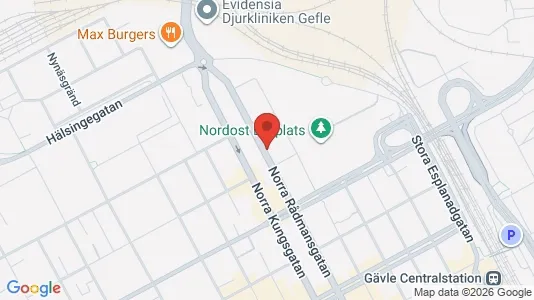 Lägenheter att hyra i Gävle - kort over placeringen