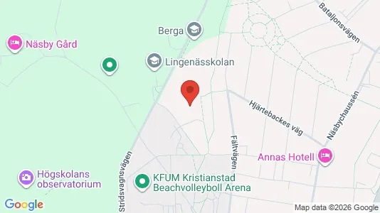 Lägenheter att hyra i Kristianstad - kort over placeringen