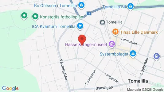 Lägenheter att hyra i Tomelilla - kort over placeringen