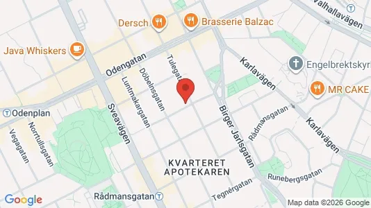 Lägenheter att hyra i Vasastan - kort over placeringen