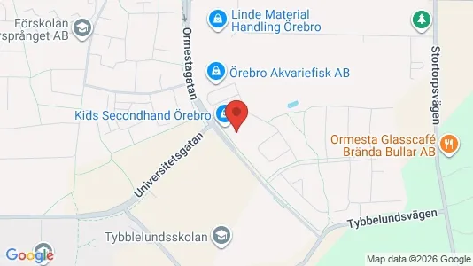 Bostadsrätter till salu i Örebro - kort over placeringen