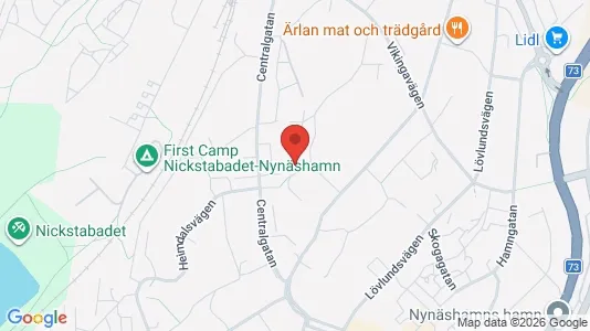 Bostadsrätter till salu i Nynäshamn - kort over placeringen