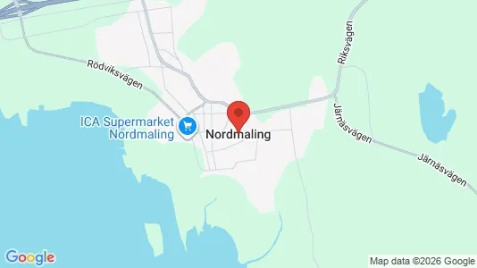 Hus till salu i Nordmaling - kort over placeringen