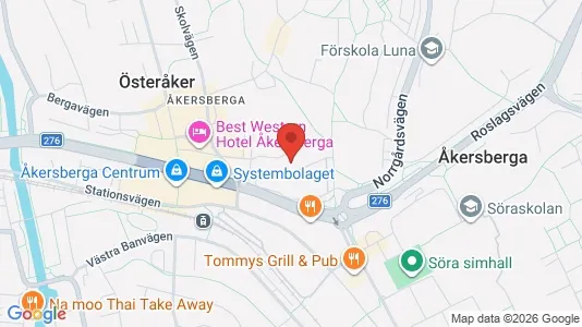 Bostadsrätter till salu i Österåker - kort over placeringen