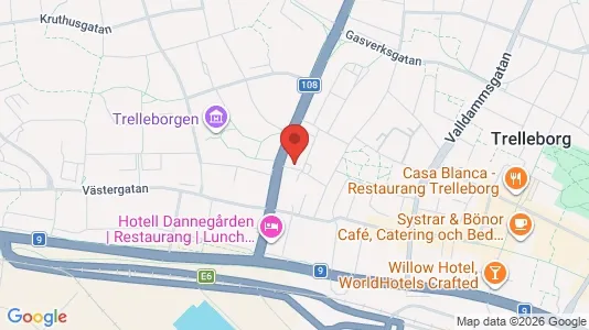 Lägenheter att hyra i Trelleborg - kort over placeringen
