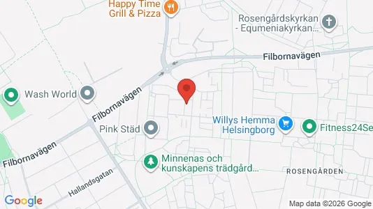 Lägenheter att hyra i Helsingborg - kort over placeringen