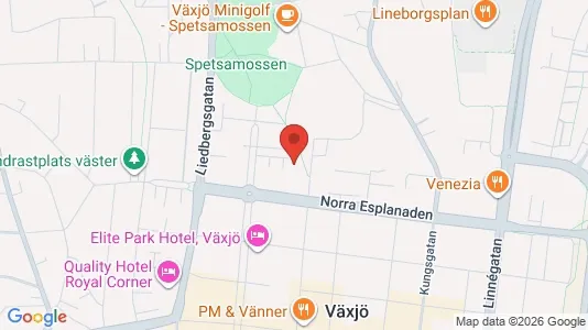 Lägenheter att hyra i Växjö - kort over placeringen