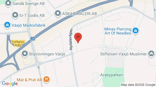 Lägenheter att hyra i Växjö - kort over placeringen