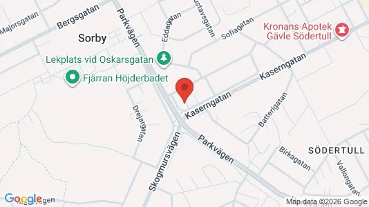 Lägenheter till salu i Gävle - kort over placeringen