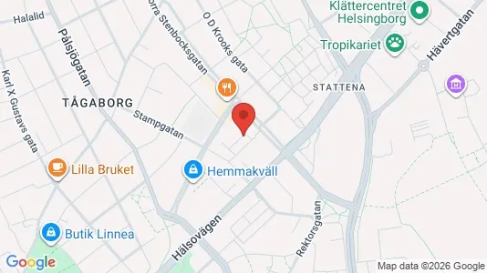 Lägenheter att hyra i Helsingborg - kort over placeringen