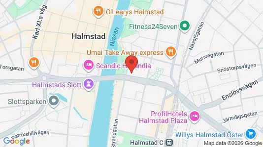 Lägenheter att hyra i Halmstad - kort over placeringen