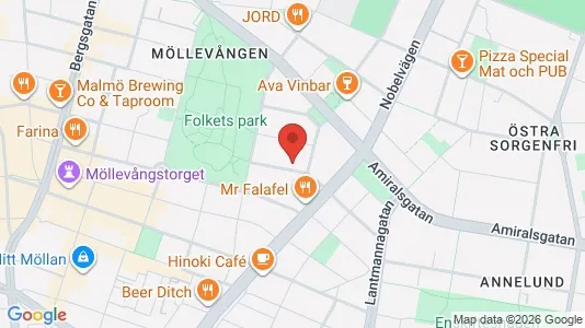 Lägenheter till salu i Malmö Centrum - kort over placeringen